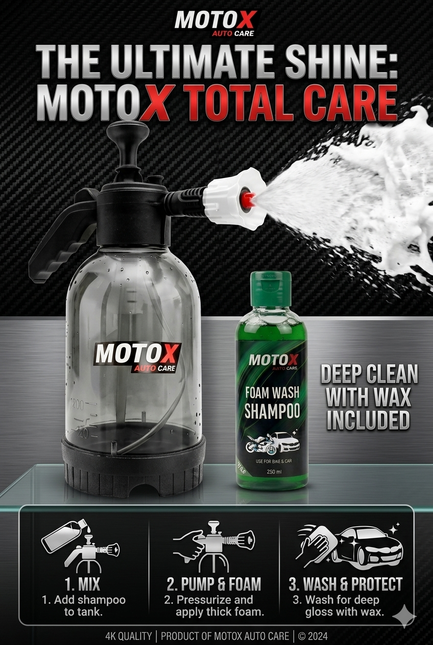 Motox sprayer +  foam shampoo | 250 ml